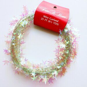 VTG Iridenscence Green Wire Garland KMart Easter Christmas 25 Ft Trim A Home
